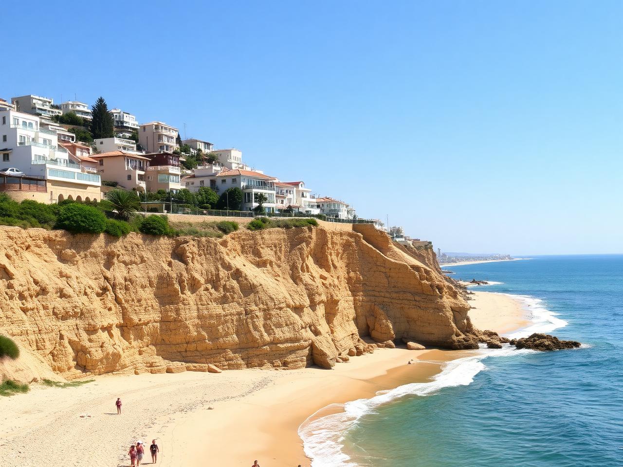 Immeubles résidentiels d'Ashkelon près du littoral méditerranéen