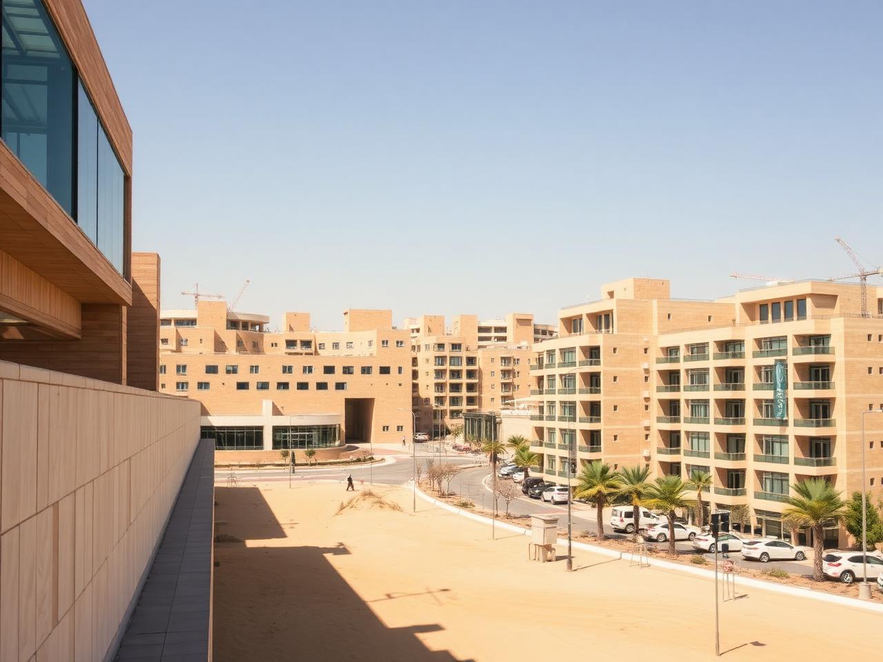 Architecture contemporaine de Beer-Sheva aux tons de pierre du désert