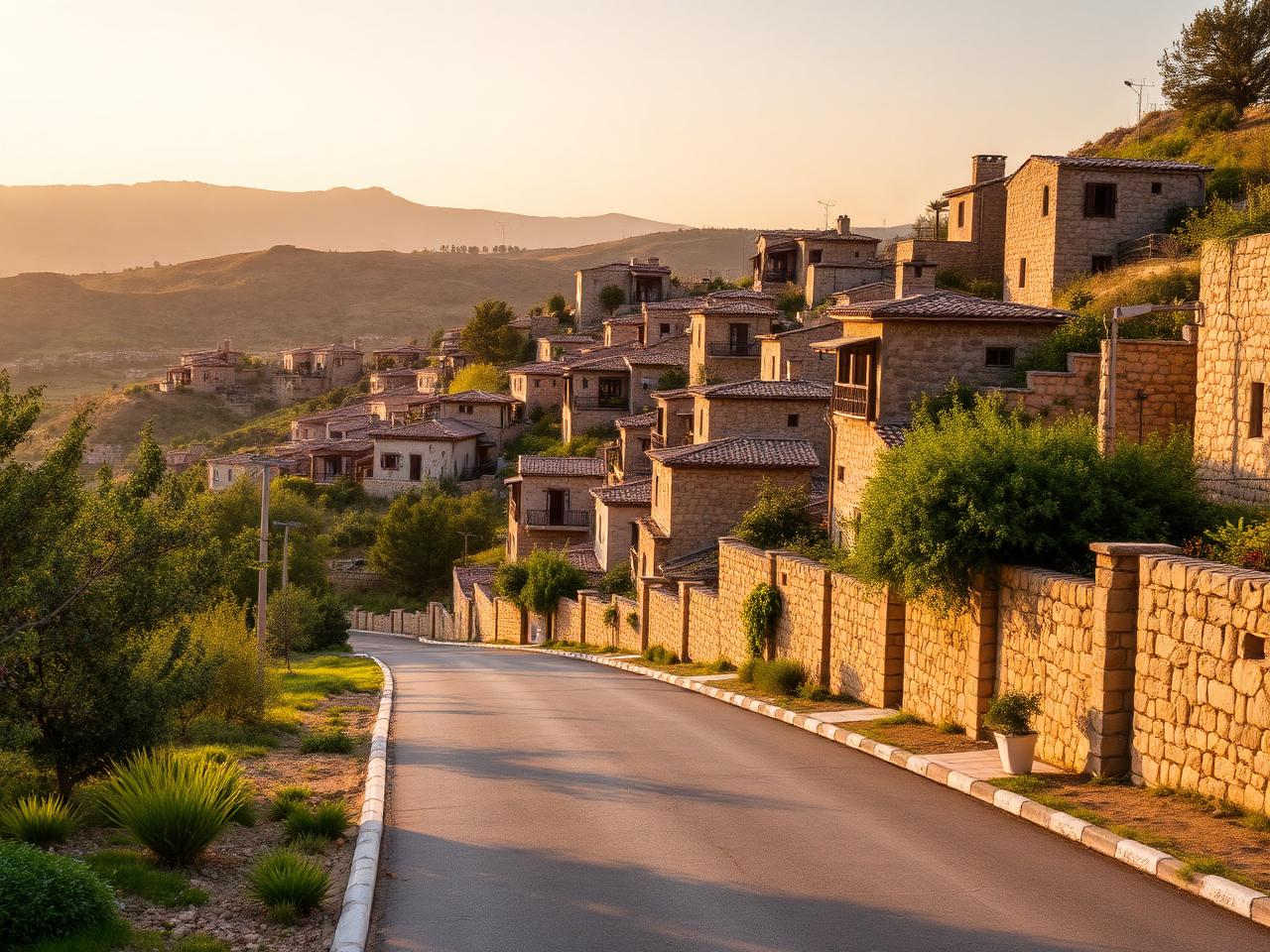 Maisons en pierre d'Efrat étagées sur la colline