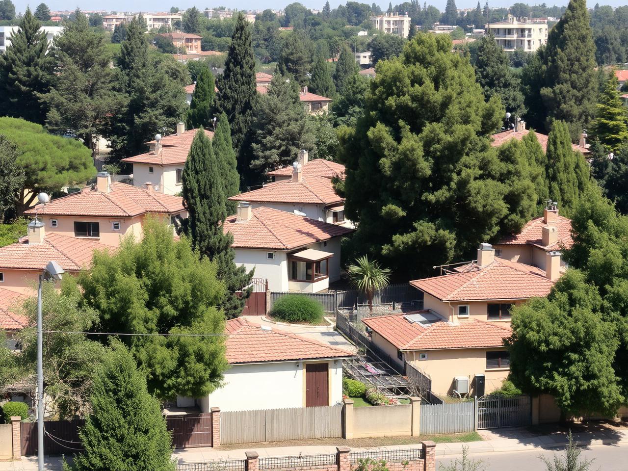 Maisons avec jardins de la cité-jardin de Kiryat Bialik