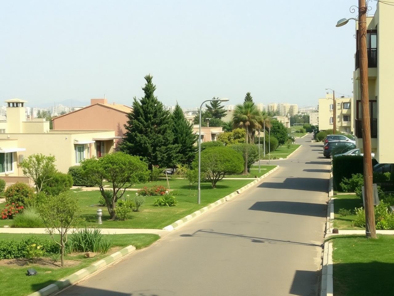 Rue résidentielle calme de Kiryat Motzkin