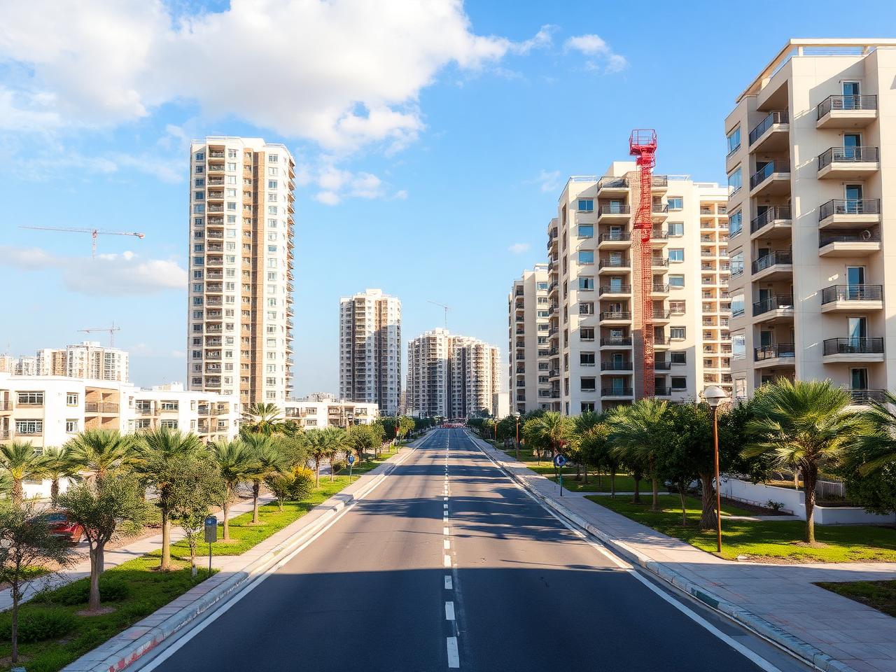 Nouveaux immeubles de logements à Yavné avec espaces partagés